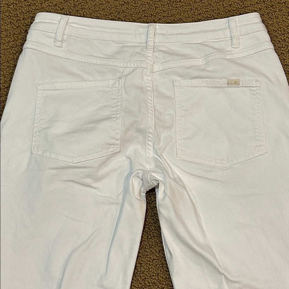 Maje Poesie High Rise Slim Tapered Leg White Jeans size 30 - Picture 10 of 16
